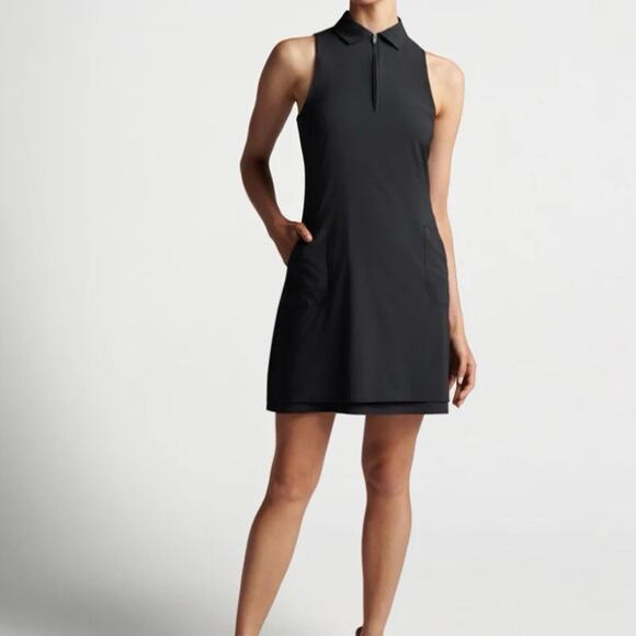 Peter Millar Size Small Dress Carner Sport Golf Black Casual Athleisure UPF - Picture 1 of 10